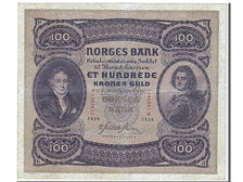 Norway, 100 Kroner, 1936, KM #10c, AU(55-58), B