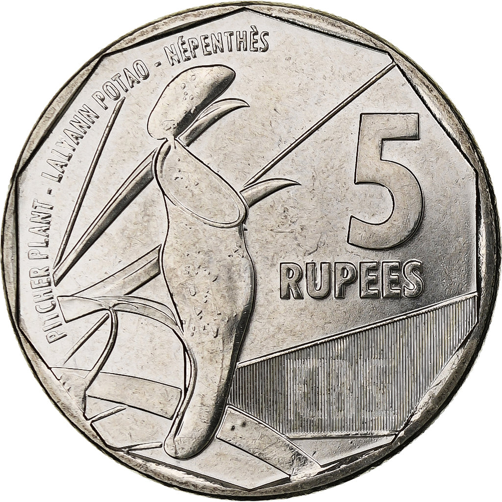 Seychelles, 5 Rupees, 2016, Nickel plated steel, MS(63)
