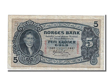 Norway, 5 Kroner, 1901, KM #7c, AU(50-53), O