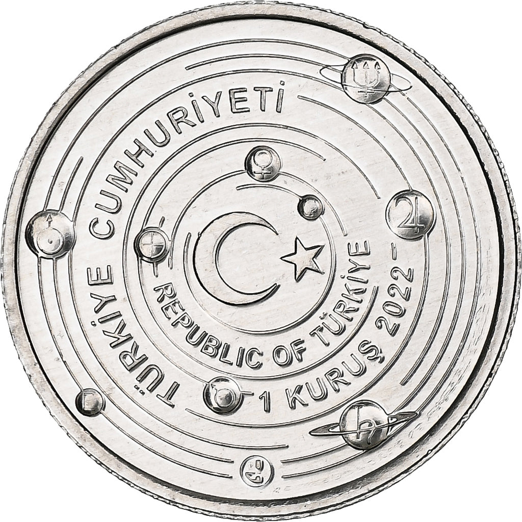 Turkije, Kurus, Mercury, 2022, Istanbul, Aluminium, UNC-