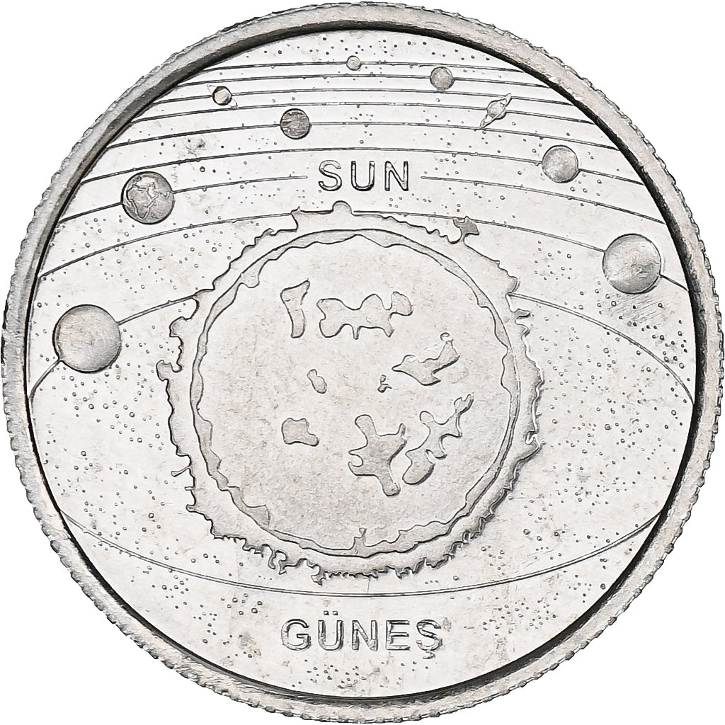 Turkije, Kurus, Sun, 2022, Istanbul, Aluminium, UNC-
