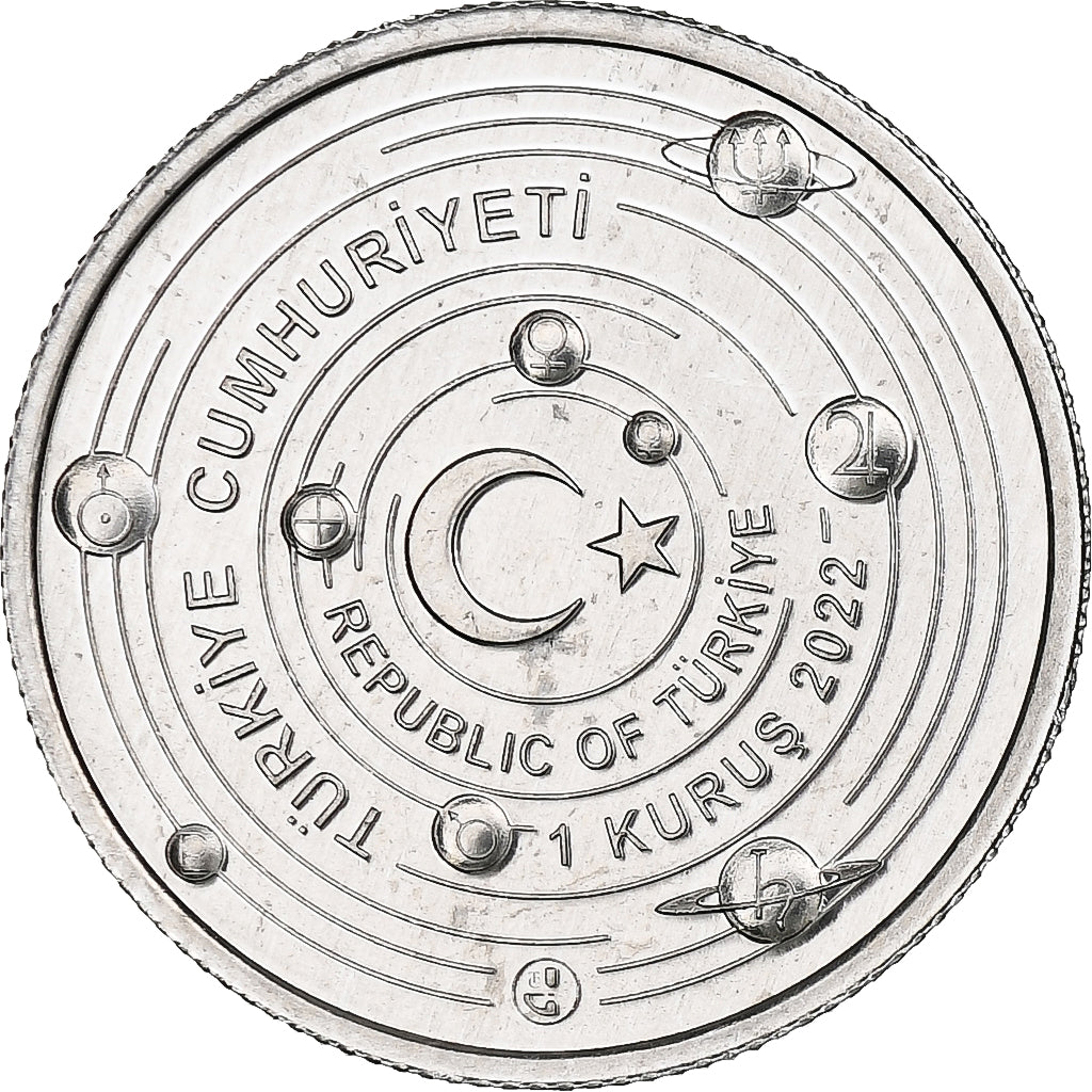 Turquia, Kurus, Mars, 2022, Istanbul, Alumínio, MS(63)