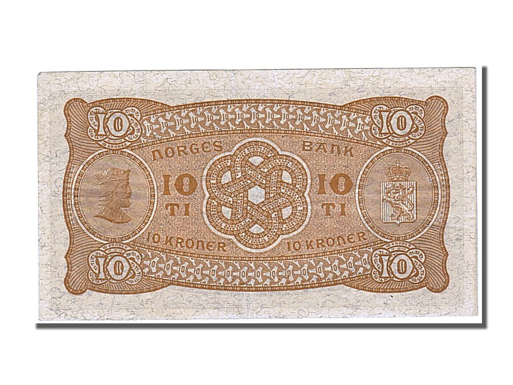 Norway, 10 Kroner, 1937, KM #8c, UNC(60-62), W