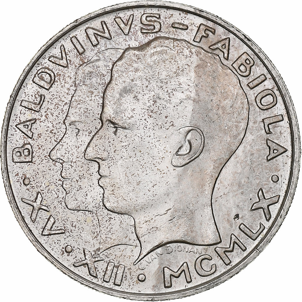 Belgium, 50 Francs, 50 Frank, 1960, Brussels, Silver, AU(55-58), KM:152.1