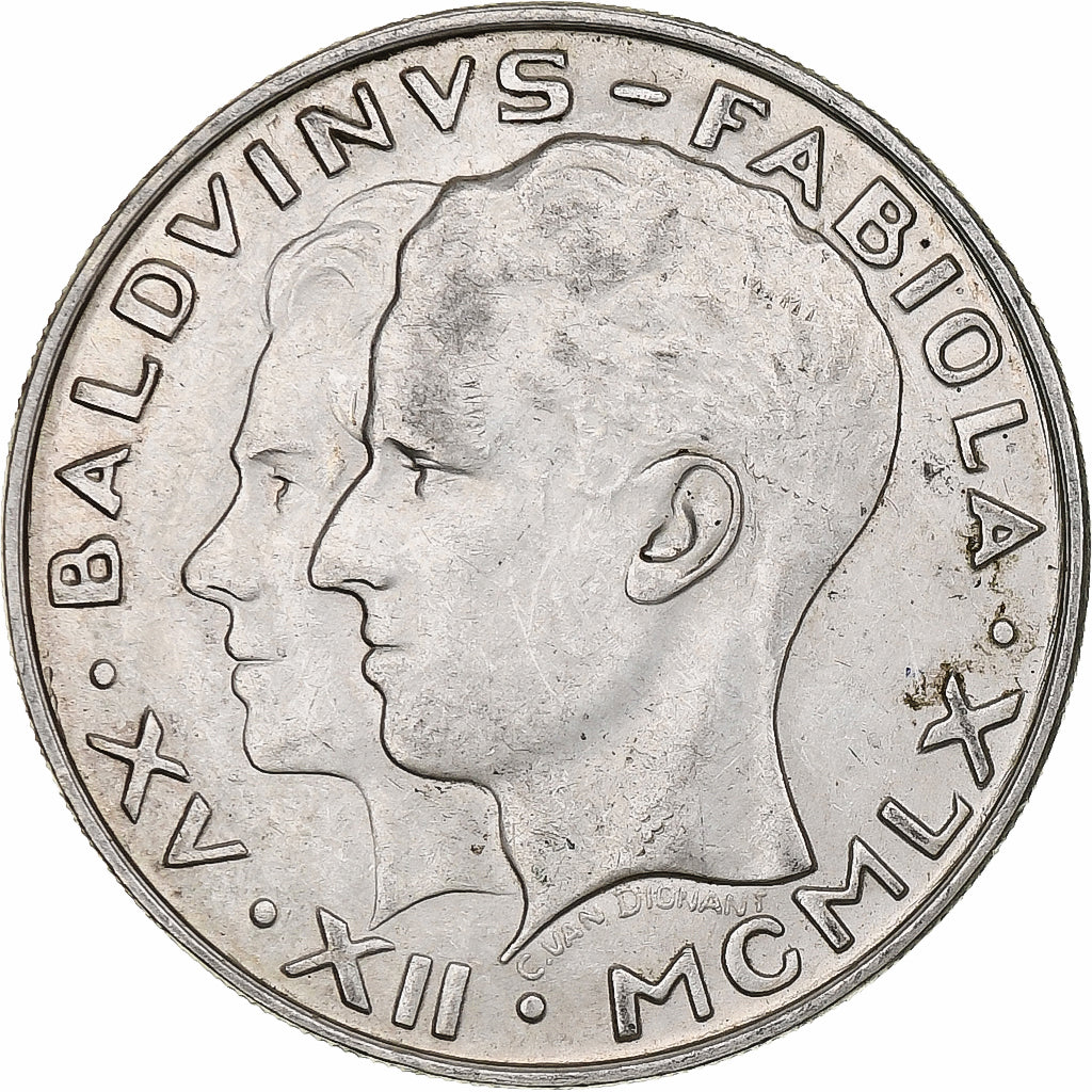 Belgium, 50 Francs, 50 Frank, 1960, Brussels, Silver, MS(63), KM:152.1
