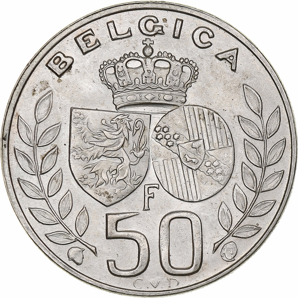 Belgium, 50 Francs, 50 Frank, 1960, Brussels, Silver, MS(63), KM:152.1