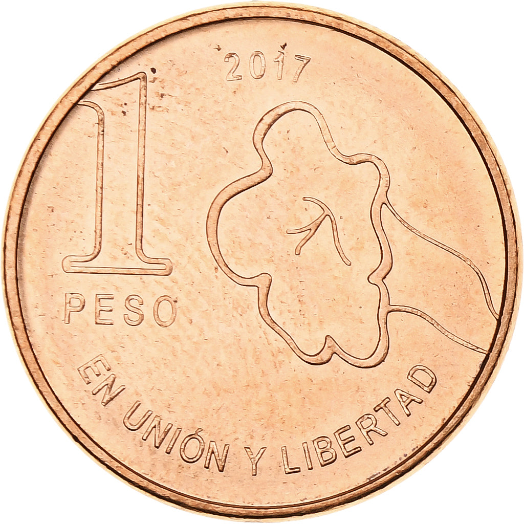 Argentinië, Peso, 2017, Buenos Aires, Copper Plated Steel, UNC-