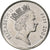 Fiji, Elizabeth II, 20 Cents, 2009, Nickel plated steel, MS(63), KM:121