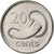 Fiji, Elizabeth II, 20 Cents, 2009, Nickel plated steel, MS(63), KM:121