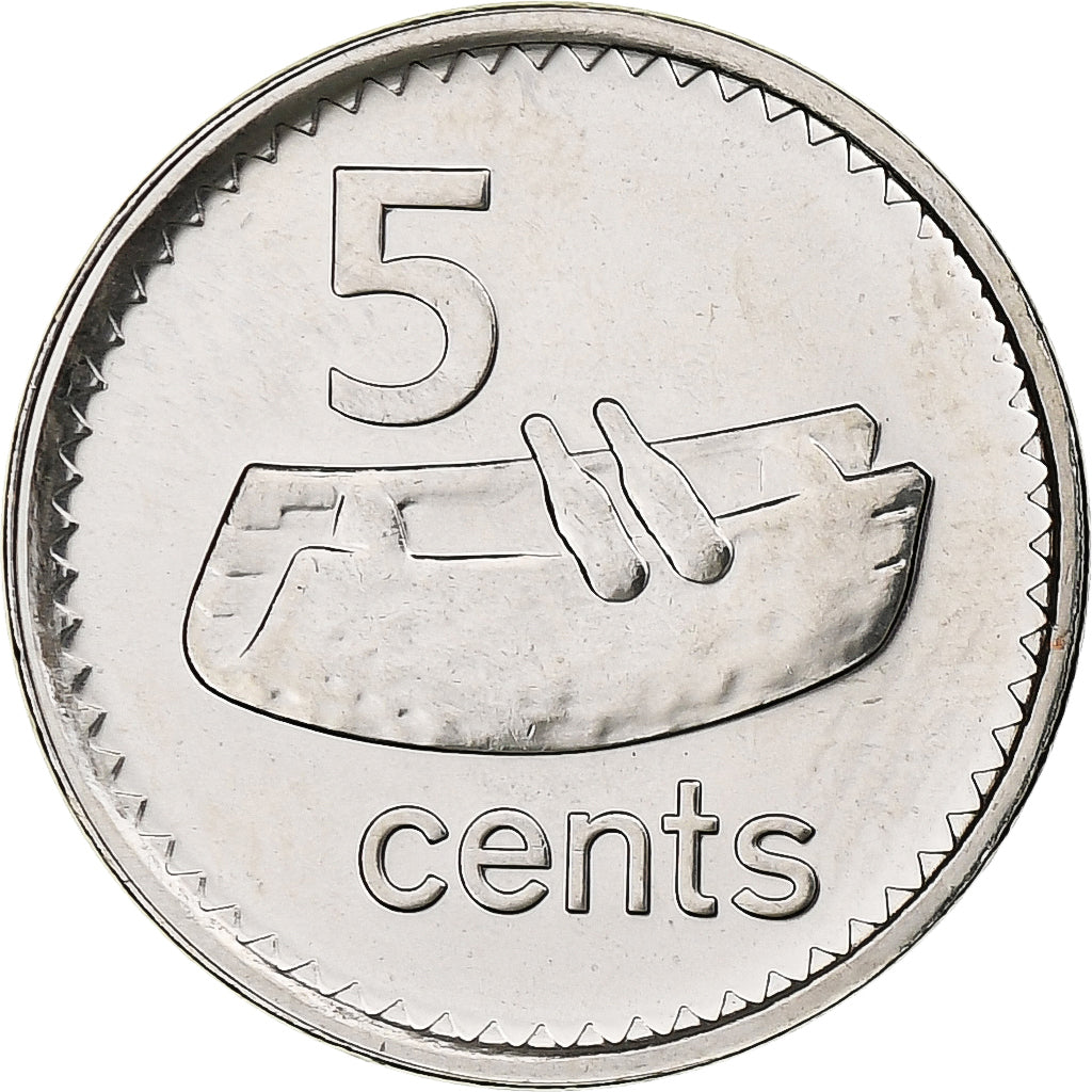Fiji, Elizabeth II, 5 Cents, 2010, Níquel chapado en acero, SC, KM:119