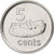 Fiji, Elizabeth II, 5 Cents, 2010, Nickel plated steel, UNZ, KM:119