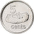 Fiji, Elizabeth II, 5 Cents, 2010, Nickel plated steel, MS(63), KM:119