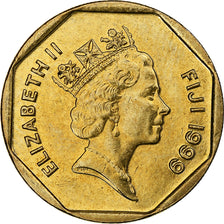 Fiji, Elizabeth II, Dollar, 1999, Aluminum-Bronze, MS(63), KM:73