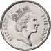Fiji, Elizabeth II, 50 Cents, 2009, Nickel plated steel, MS(63), KM:122