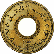 Lebanon, Piastre, 1955, Paris, Aluminum-Bronze, MS(63), KM:19