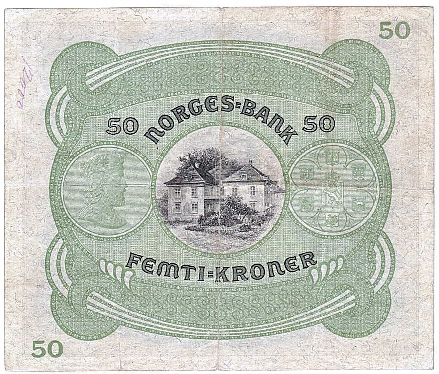 Banknote, Norway, 50 Kroner, 1936, EF(40-45)