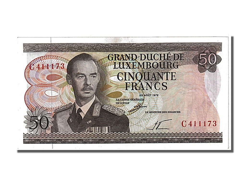 Luxembourg, 50 Francs, 1972, KM #55a, 1972-08-28, UNC(65-70), C
