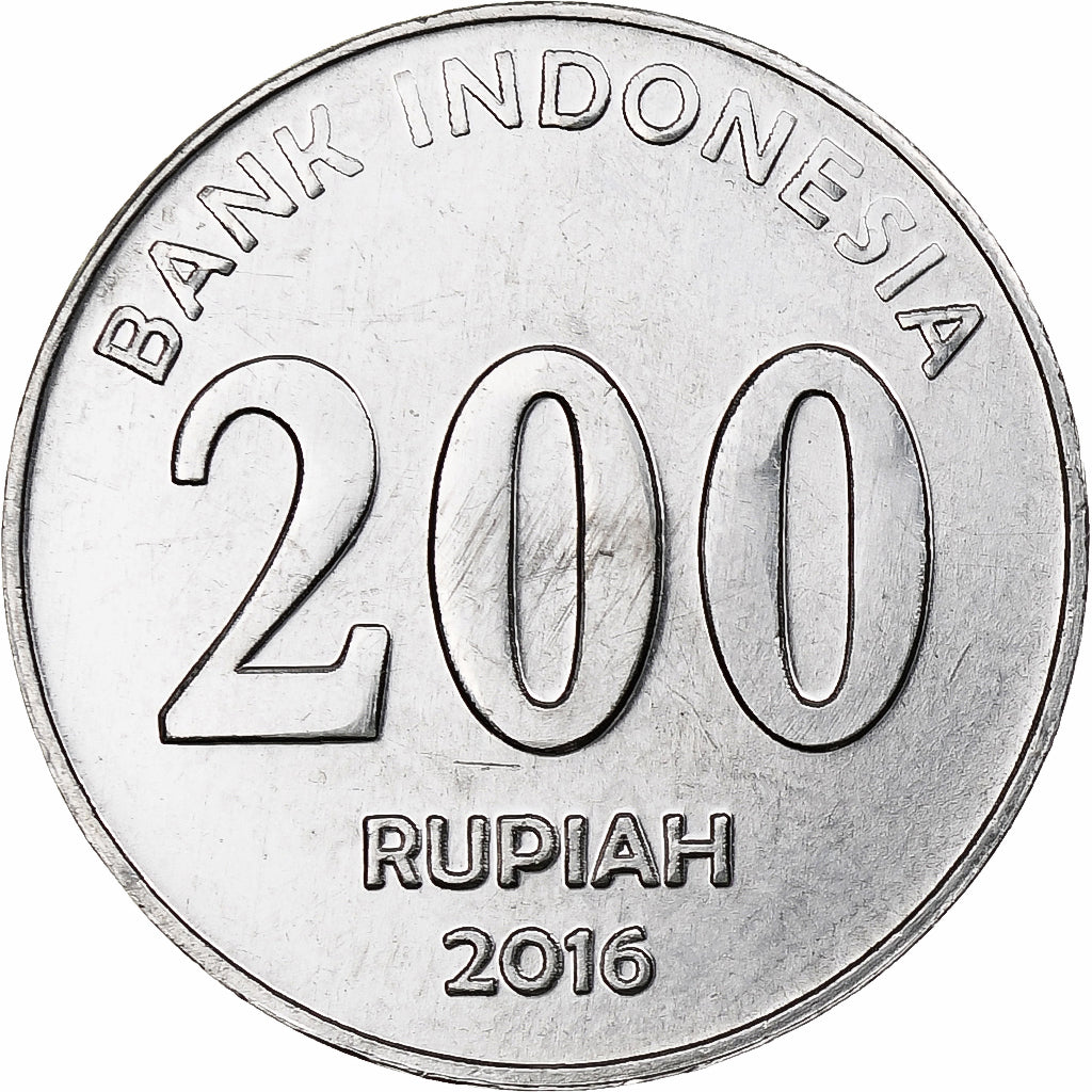 Indonesia, 200 Rupiah, 2016, Aluminum, MS(63)