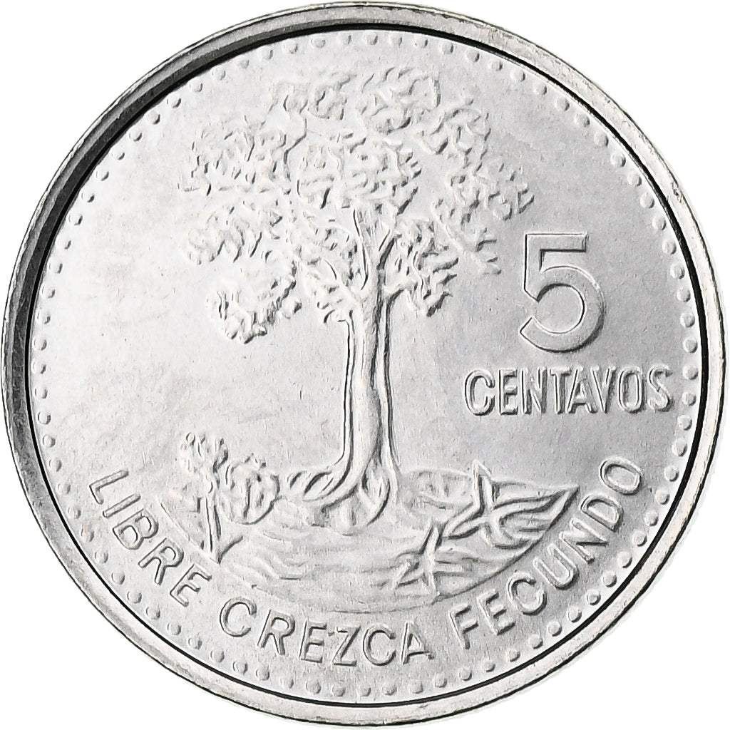 Guatemala, 5 Centavos, 2010, Cupro-nickel, SPL, KM:276.6