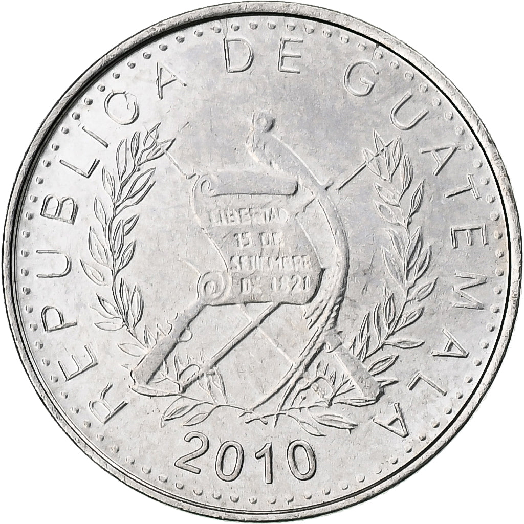 Guatemala, 5 Centavos, 2010, Miedź-Nikiel, MS(63), KM:276.6