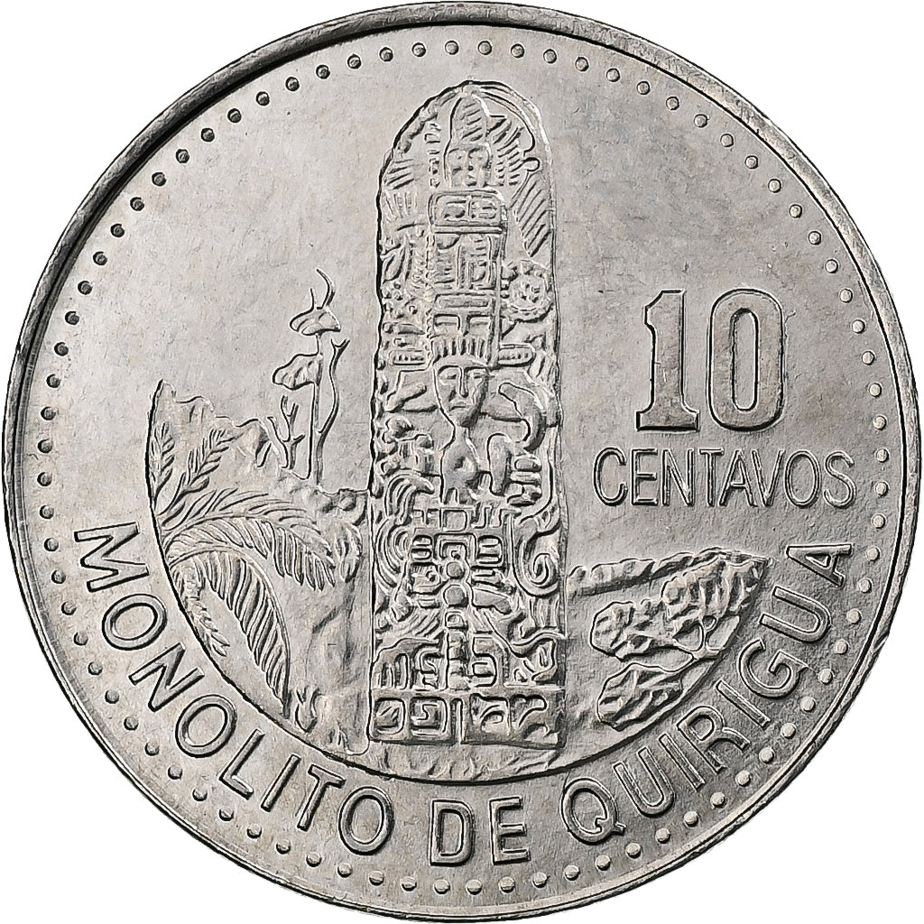 Guatemala, 10 Centavos, 2009, Copper-nickel, MS(63), KM:277.6
