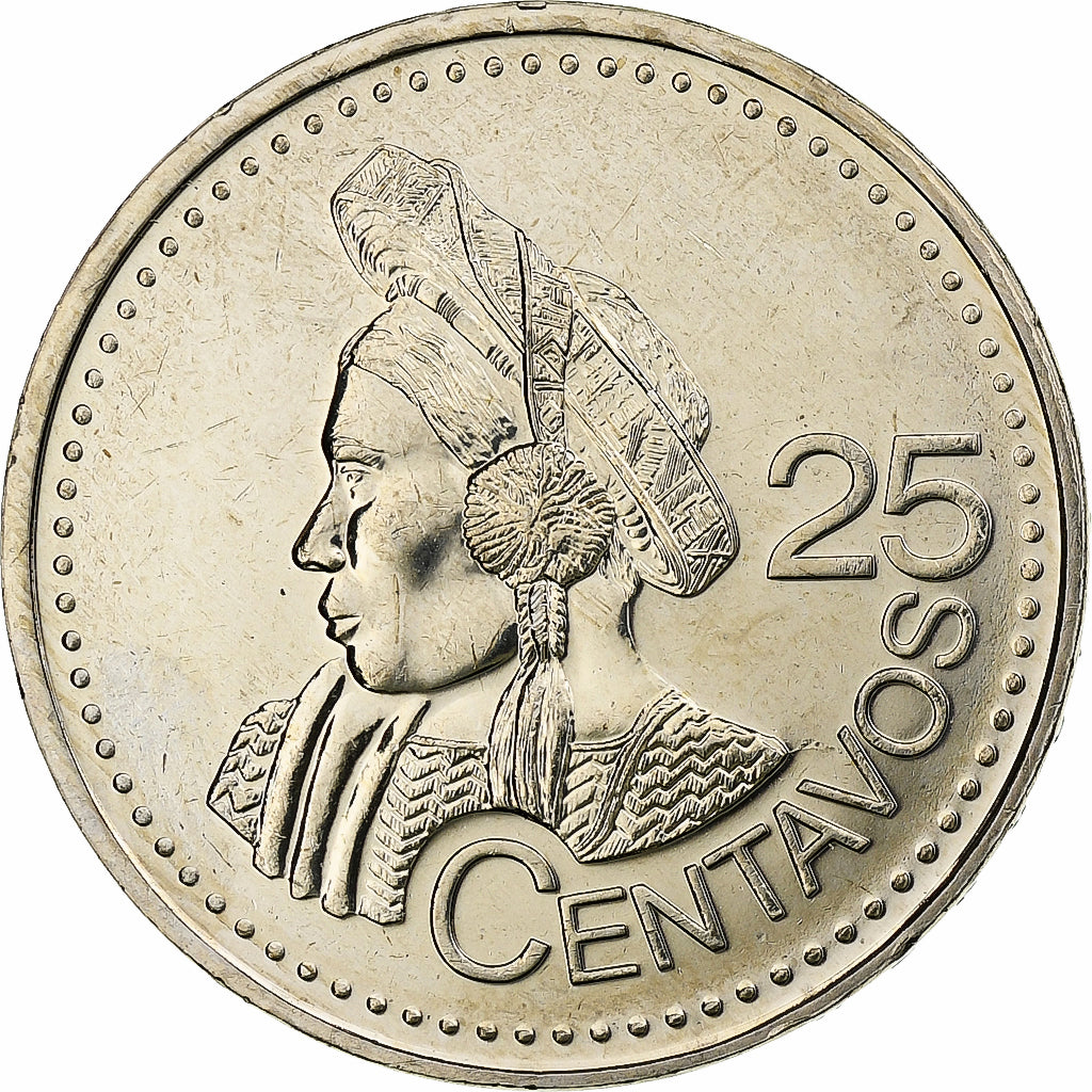 Guatemala, 25 Centavos, 2000, Kupfer-Nickel, UNZ, KM:278.6