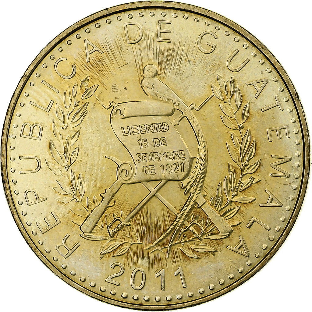Guatemala, Quetzal, 2011, Nickel-brass, MS(63), KM:284