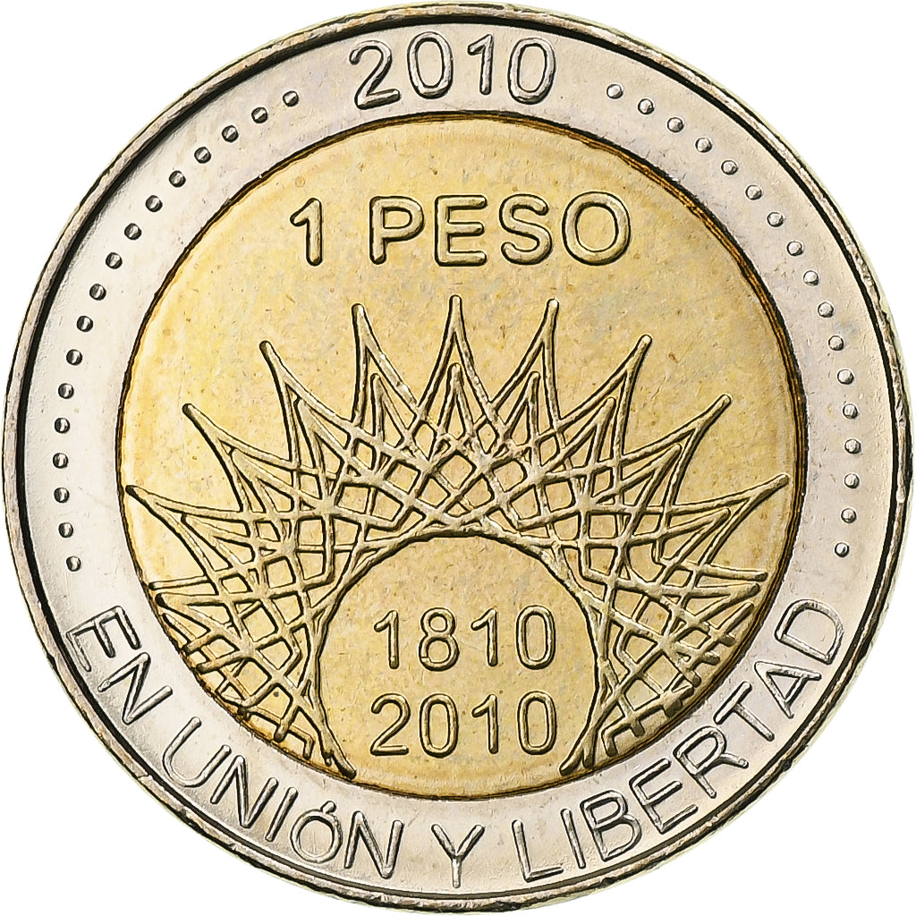 Argentina, Peso, Mar del Plata, 2010, Bi-Metallic, MS(63), KM:160