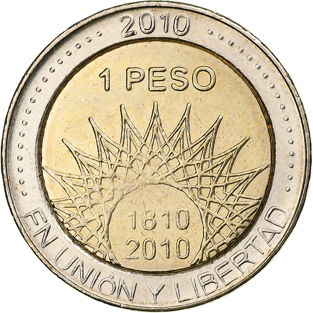 Argentina, Peso, Pucara de Tilcara, 2010, Bimetaliczny, MS(63), KM:160