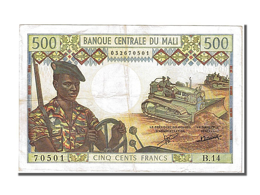 Mali, 500 Francs, 1973, KM #12c, AU(55-58), B
