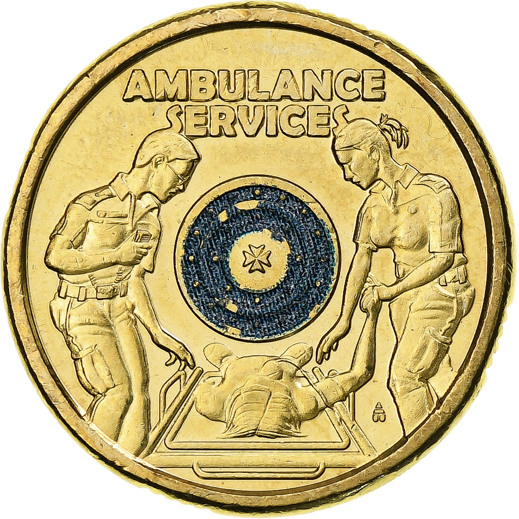 Australia, 2 Dollars, Ambulance, 2021, Aluminio - bronce, SC