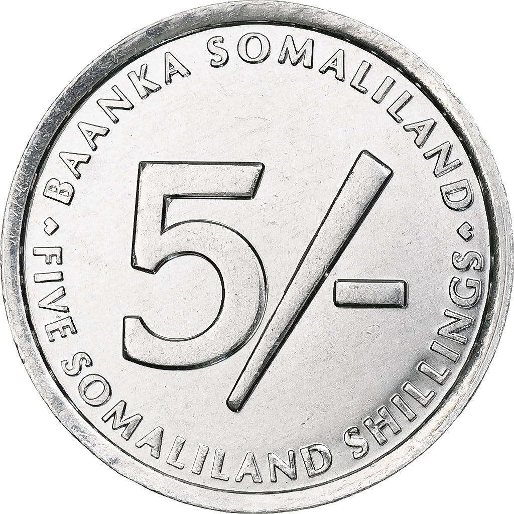 Somaliland, 5 Shillings, 2002, Alluminio, SPL, KM:4