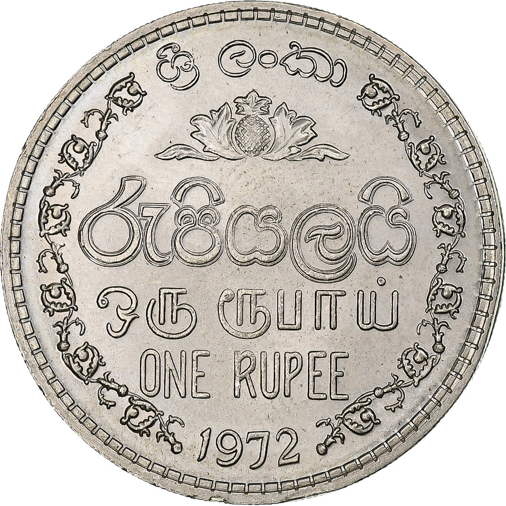 Sri Lanka, Rupee, 1972, Cupro-nikkel, UNC-, KM:136.1