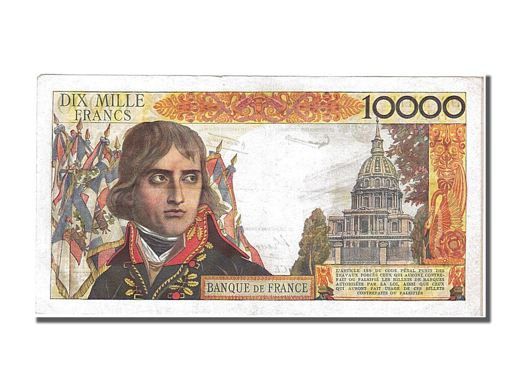France, 10,000 Francs, 10 000 F 1955-1958 ''Bonaparte'', 1958, KM #136b,...
