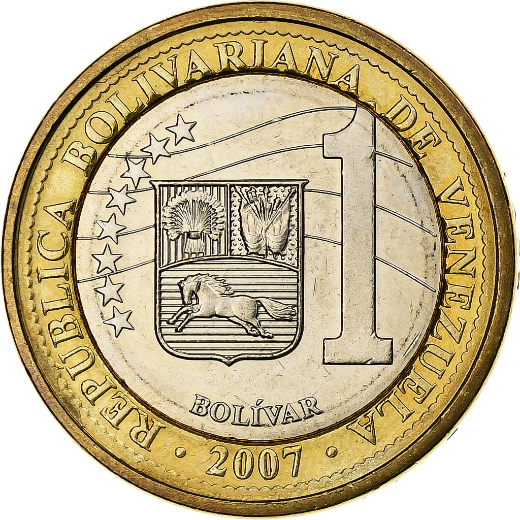 Venezuela, Bolivar, 2007, Maracay, Bi-Metallic, UNZ, KM:93