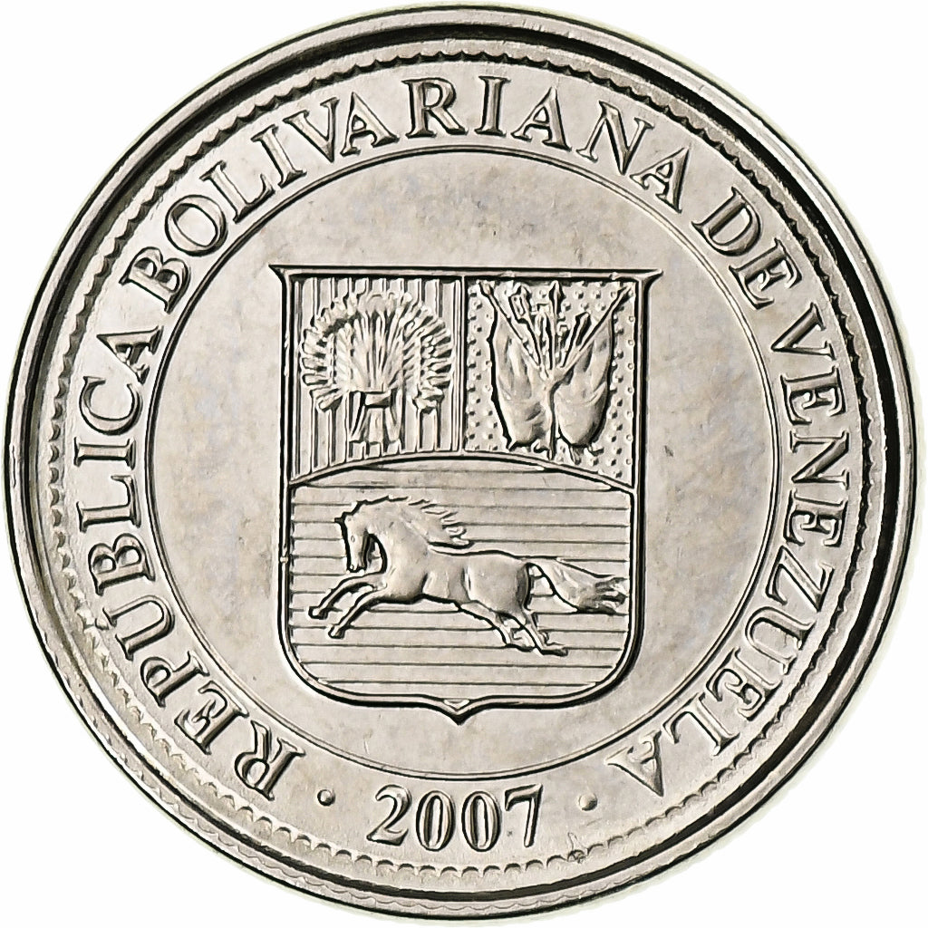 Venezuela, 10 Centimos, 2007, Maracay, Nickel plaqué acier, SPL, KM:89