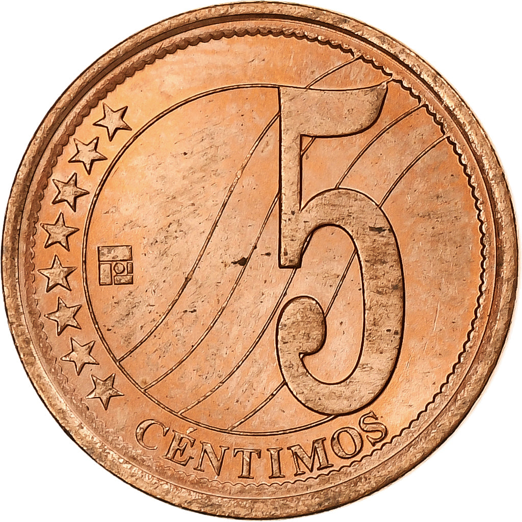 Venezuela, 5 Centimos, 2007, Maracay, Cuivre plaqué acier, SUP, KM:88
