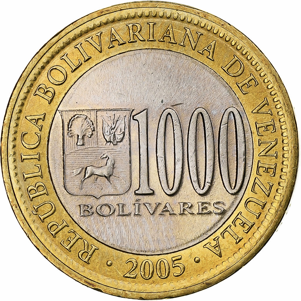 Venezuela, 1000 Bolivares, 2005, Maracay, Bi-Metallic, MS(63)