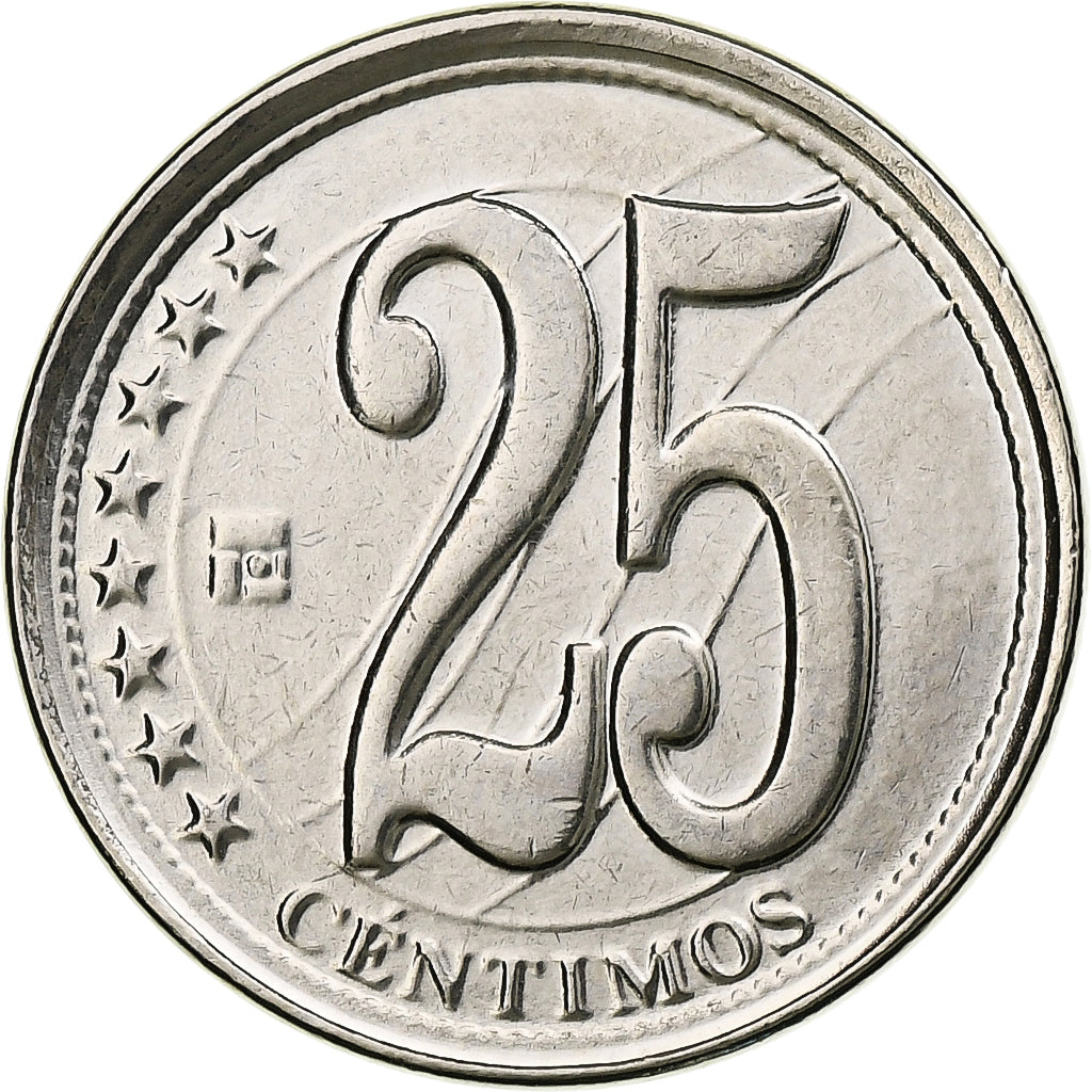 Venezuela, 25 Centimos, 2011, Nickel plaqué acier, SPL, KM:99