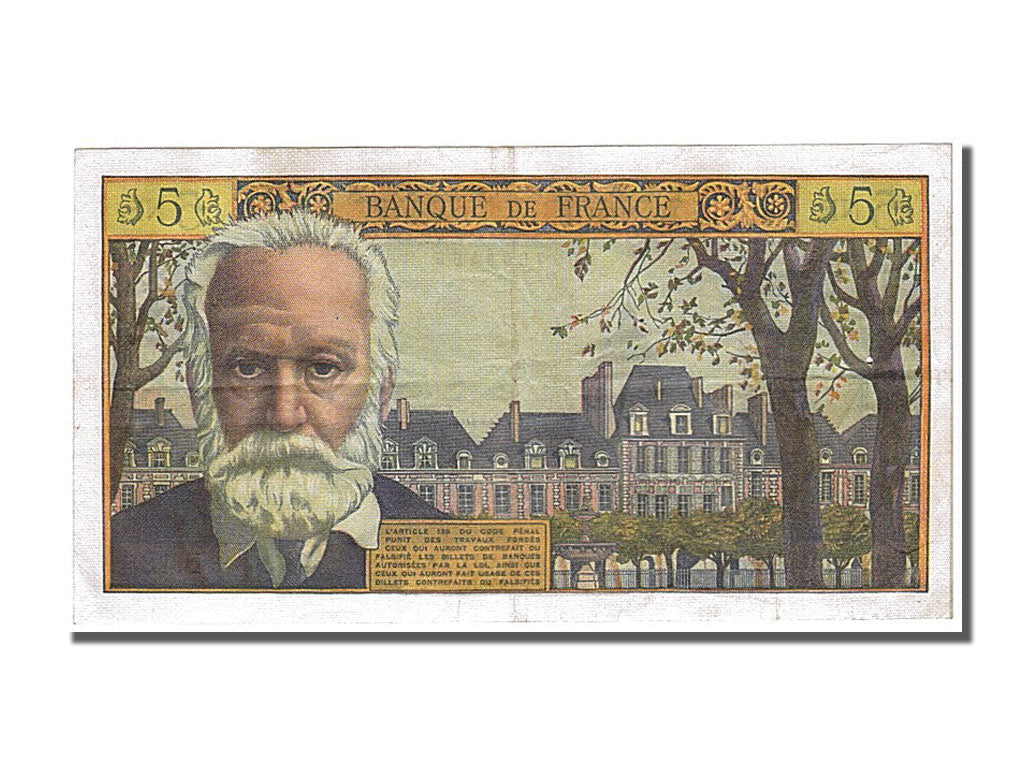 Banknote, France, 5 Nouveaux Francs, 5 NF 1959-1965 ''Victor Hugo'', 1959