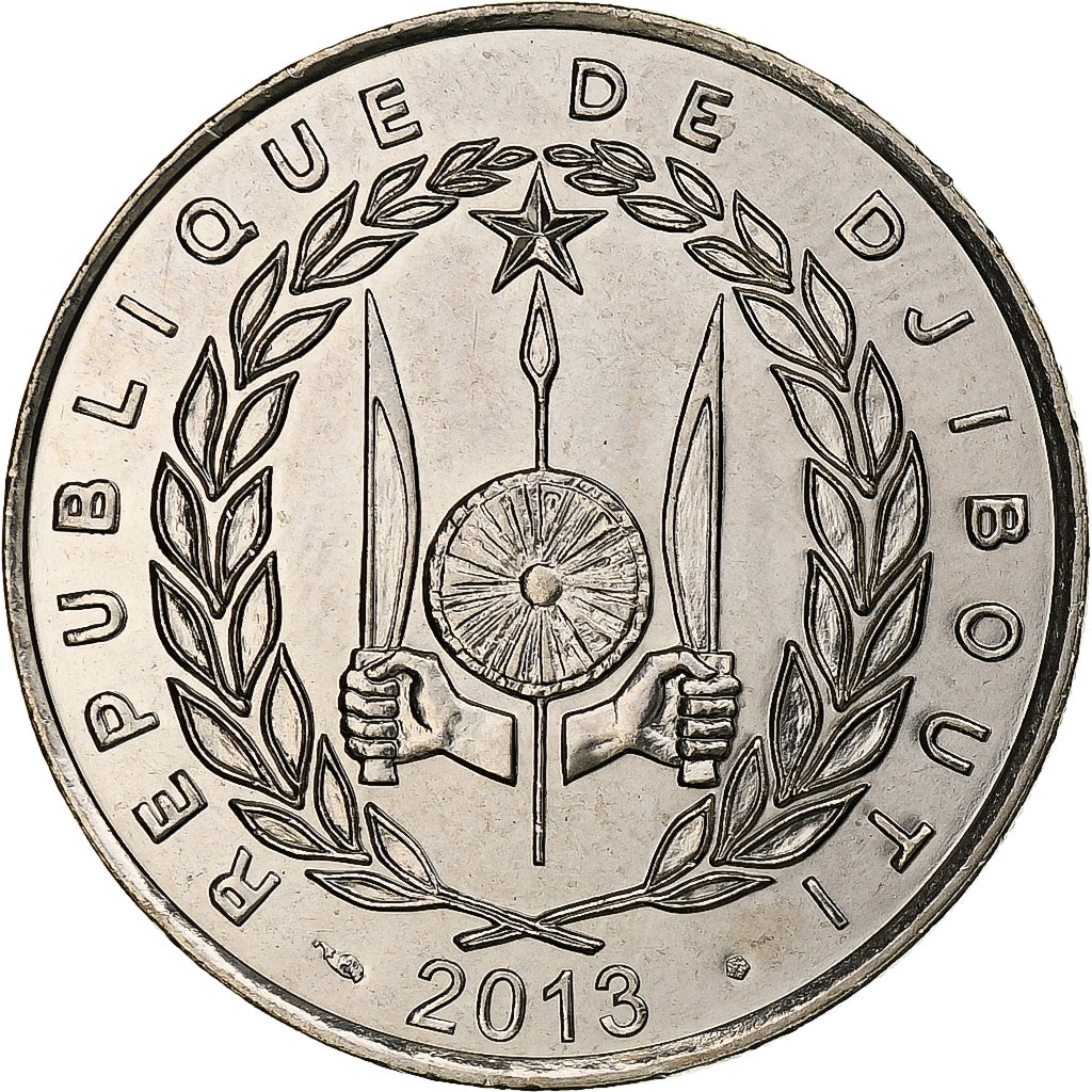 Djibouti, 100 Francs, 2013, Copper-nickel, MS(63)