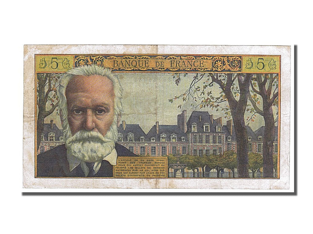 France, 5 Nouveaux Francs, 5 NF 1959-1965 ''Victor Hugo'', 1959, KM #141a,...