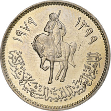 Libye, 20 Dirhams, 1979/AH1399, Copper-Nickel Clad Steel, SPL, KM:21