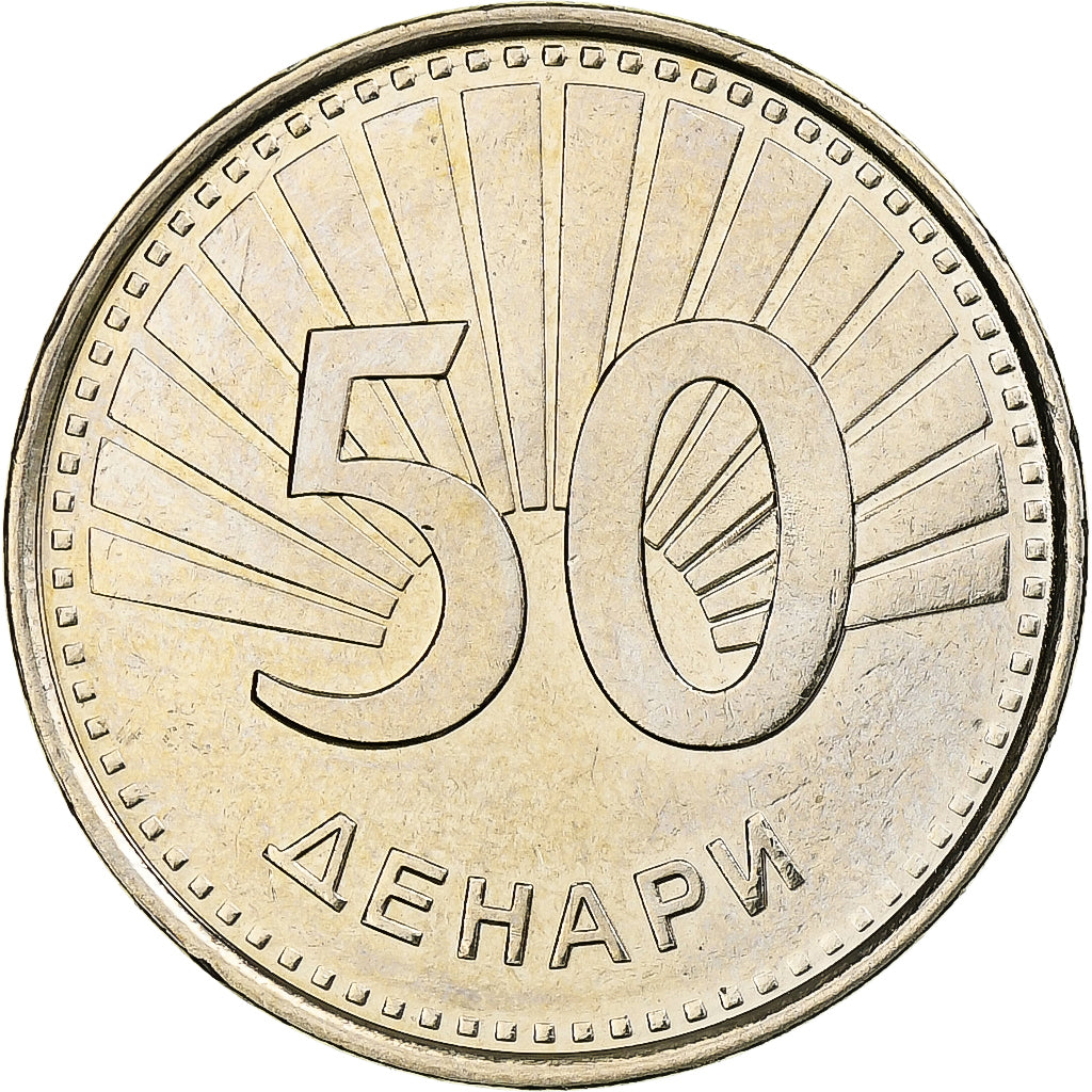 Macedonia, 50 Denari, 2008, Ottone, SPL, KM:32