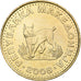 Macedonia, 5 Denari, 2008, Mosiądz, MS(63), KM:4