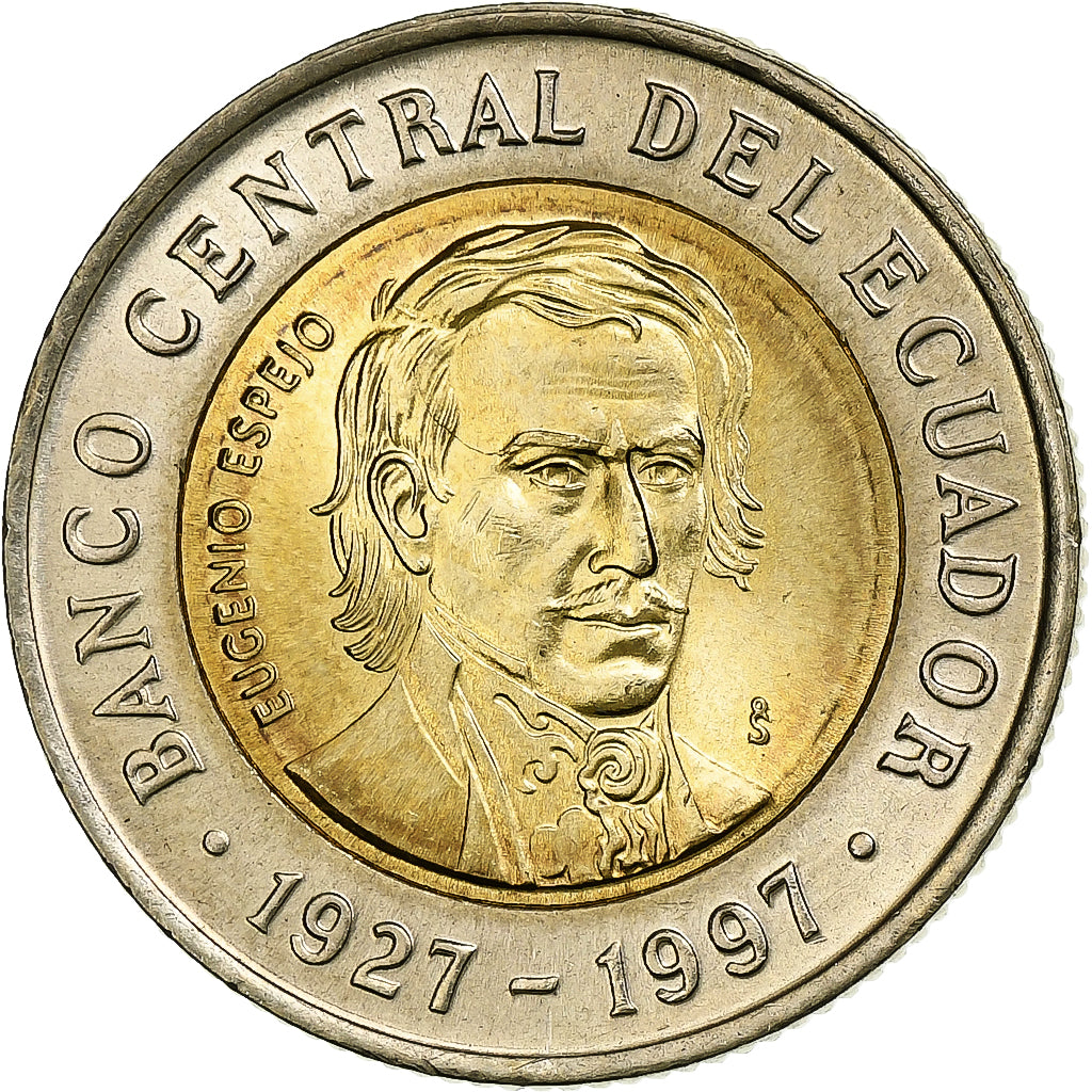 Ecuador, 1000 Sucres, 1997, Bi-metallico, SPL, KM:103