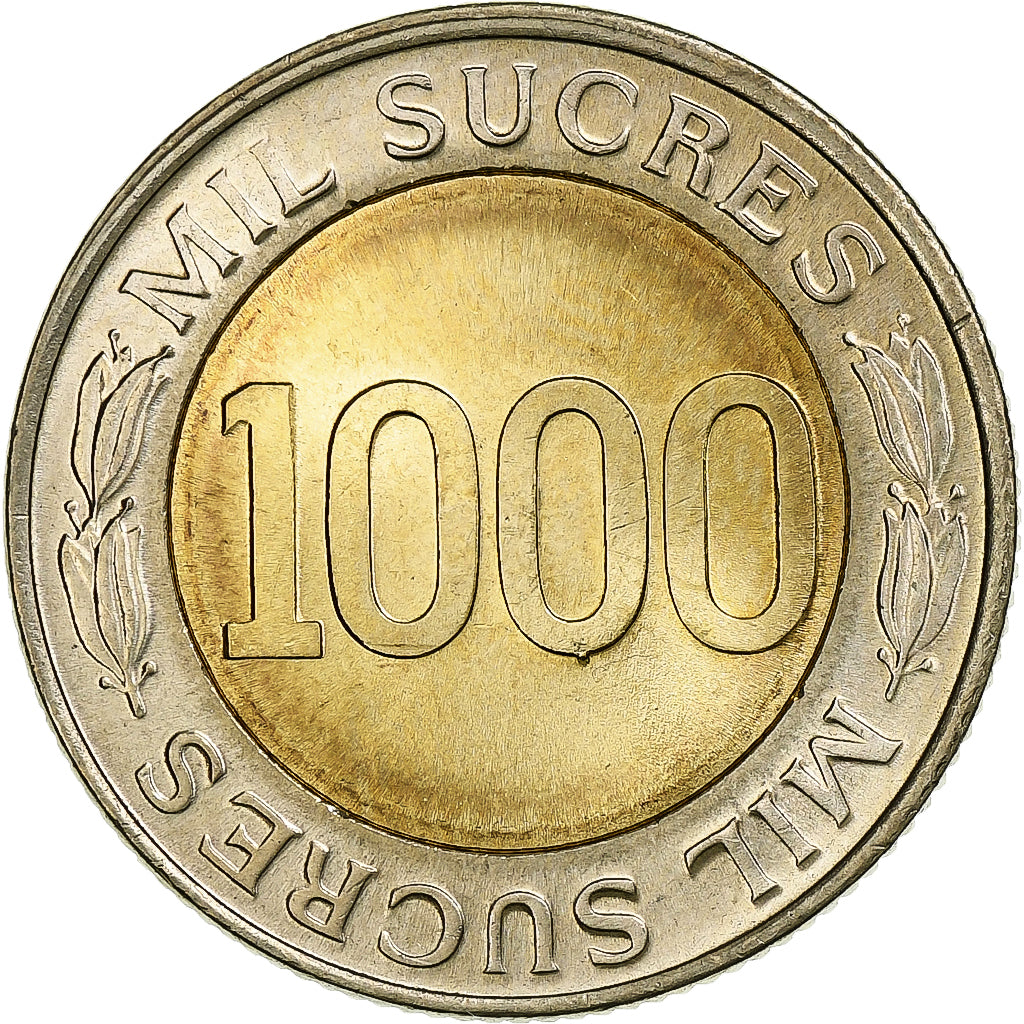Ecuador, 1000 Sucres, 1997, Bi-metallico, SPL, KM:103