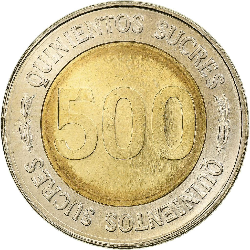 Ekwador, 500 Sucres, 1997, Bimetaliczny, MS(63), KM:102