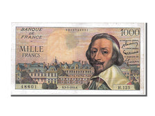 Geldschein, Frankreich, 1000 Francs, 1 000 F 1953-1957 ''Richelieu'', 1955
