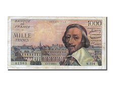 Banconote, Francia, 1000 Francs, 1 000 F 1953-1957 ''Richelieu'', 1956